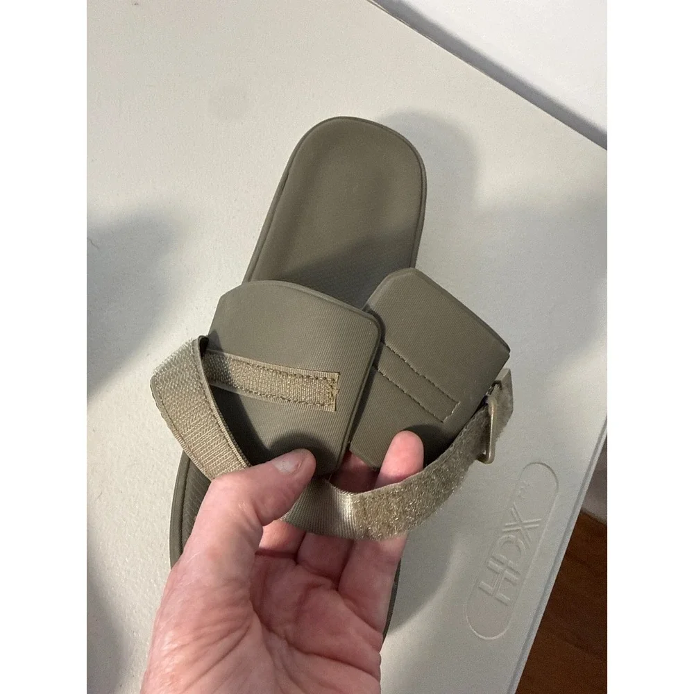 Suicoke Padri-t Olive Green Toe Loop Slides Mens Adjustable Strap Sandals Sz 12